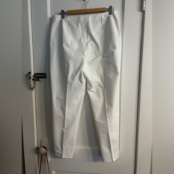 Piazza Sempione Italian Cropped Cotton/Elastane Women’s Pants White 14 - Picture 5 of 16